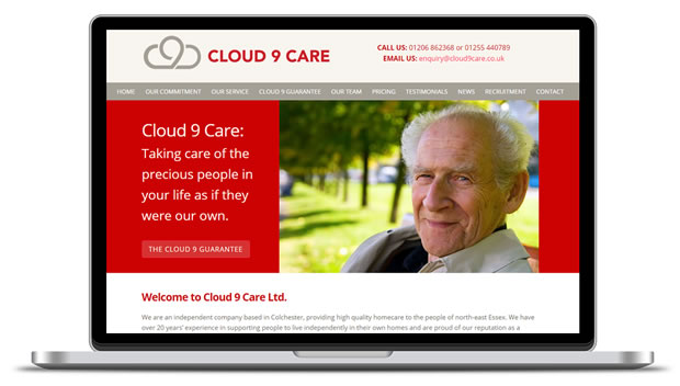 Cloud 9 Care website screenshot