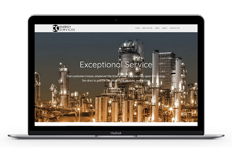 Screenshot of CK Energy website on MacBook Pro
