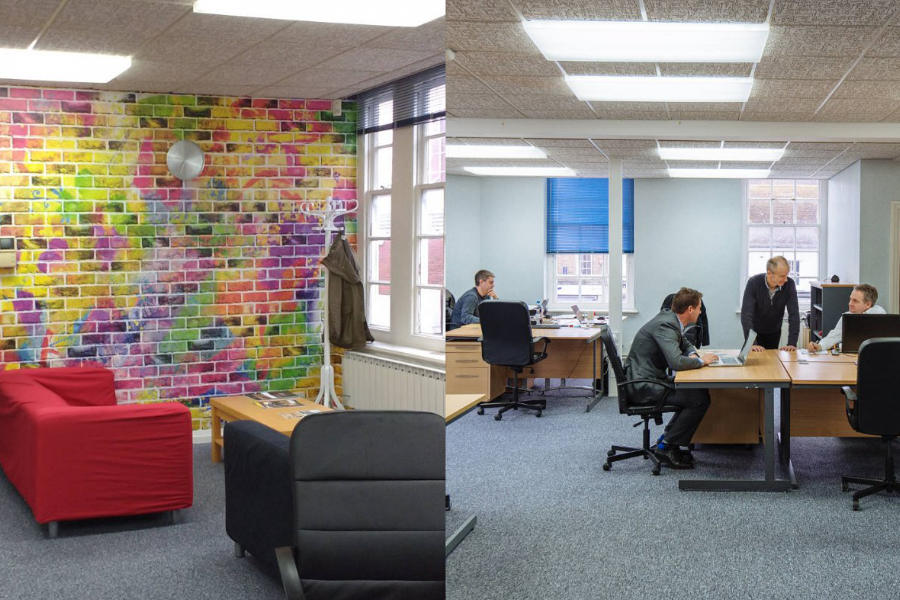 Break-out area in the Horsham Coworking office