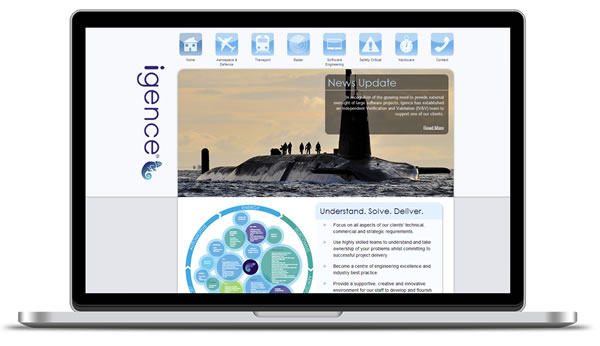 Igence Software website screenshot