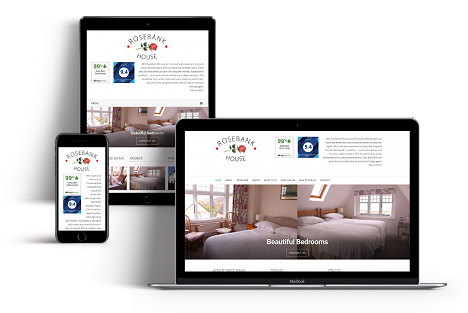 Thumbnail of Rosebank House website screenshots on iPhone, iPad and MacBook Pro