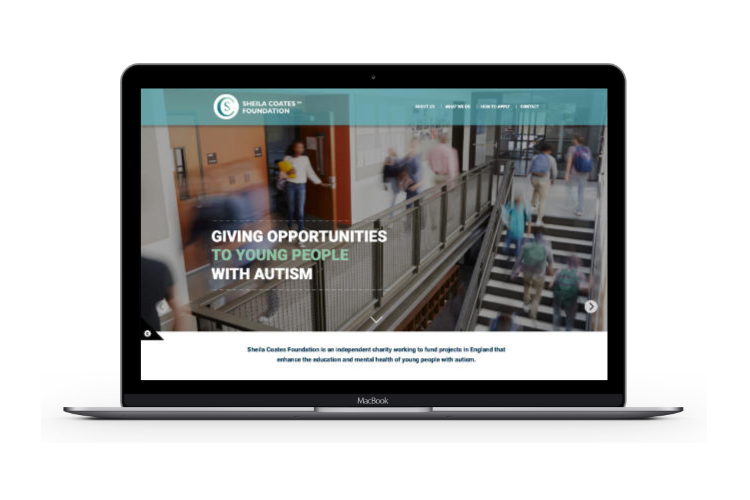 Screenshot of Sheila Coates Foundation website